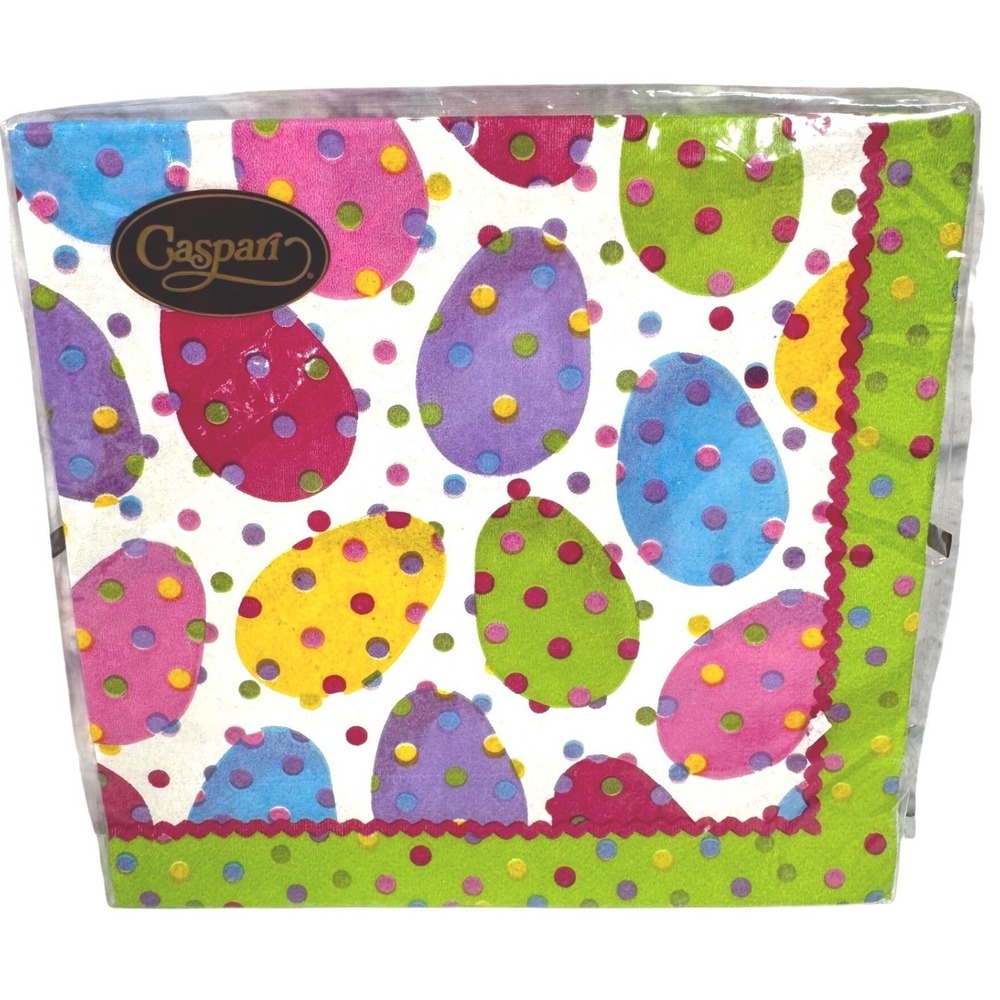 Caspari Easter Eggs Paper Luncheon Napkins 20 Count Triple-Ply 2 Packs  4540L